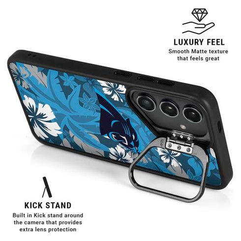 NFL Carolina Panthers Tropical Print Galaxy S24 FE Kickstand Case